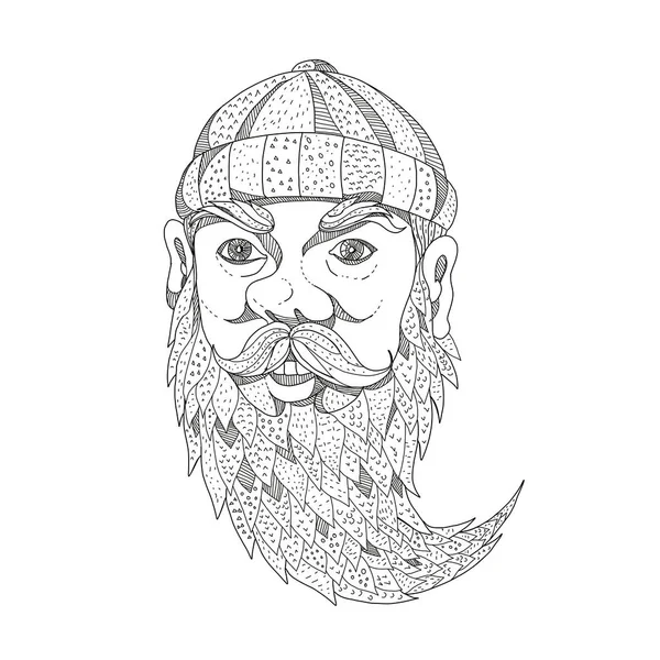 Paul Bunyan Lumberjack Doodle konst — Stock vektor