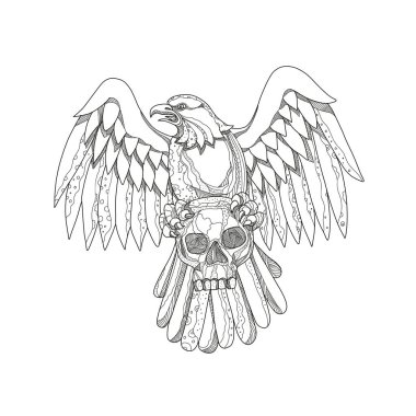 American Eagle tutarak kafatası Doodle