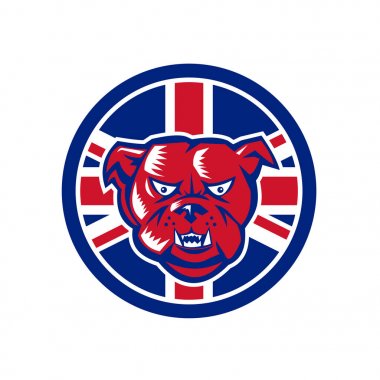 İngiliz Bulldog Union Jack bayrak simgesi