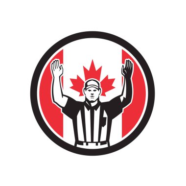 Canadian Football Referee Canada Flag Icon clipart