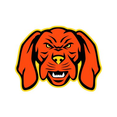 Macar Vizsla köpek maskot kızgın