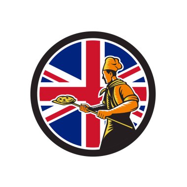 İngiliz Pizza Baker Union Jack bayrak simgesi