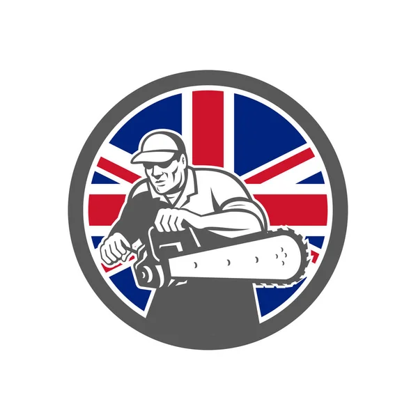 Brittiska Arborist Union Jack flaggan — Stock vektor