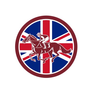 İngiliz jokey at Union Jack bayrak yarışı