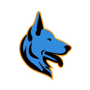 Alman çoban köpek yan maskot