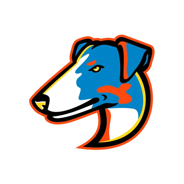 Smooth Fox Terrier Mascota — Vector de stock
