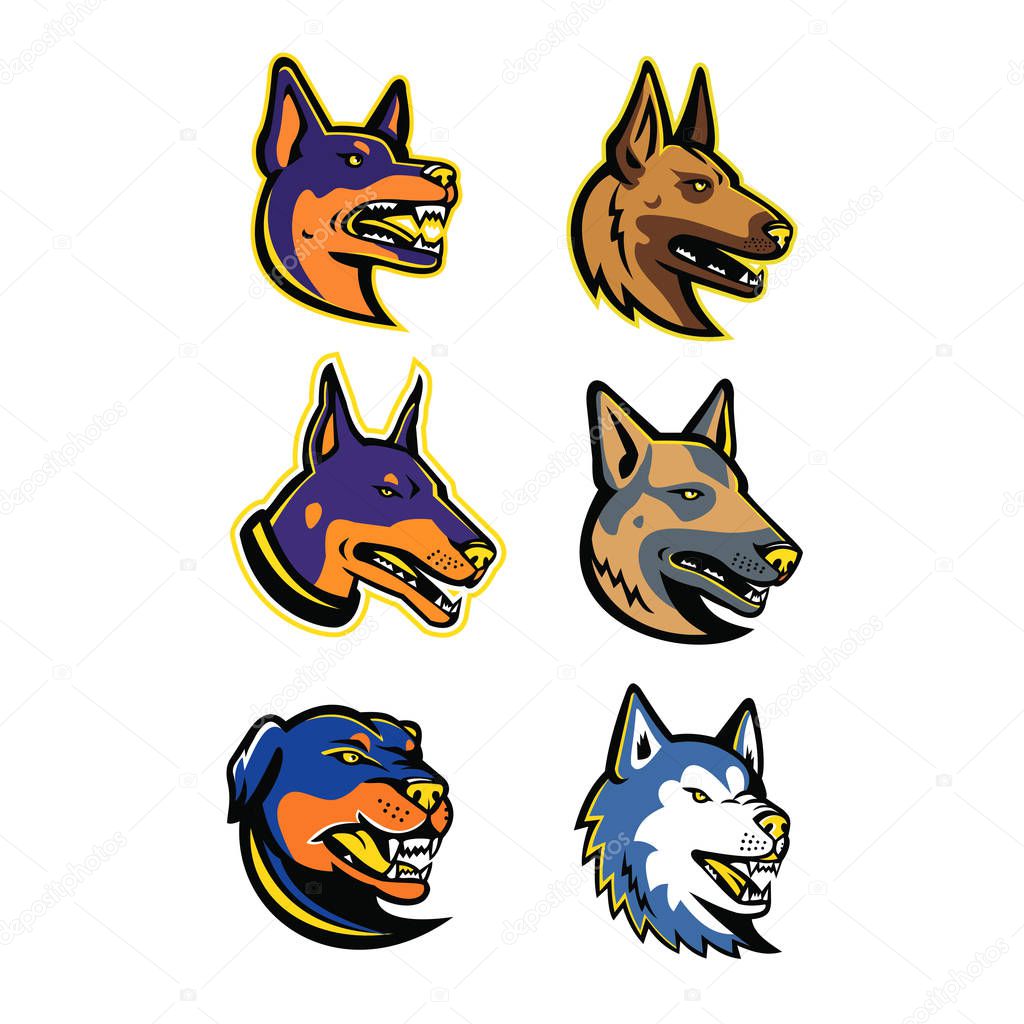 Guard Dogs Mascot Collection Set
