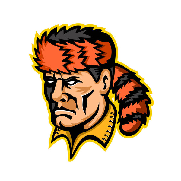 Davy Crockett Mascot 