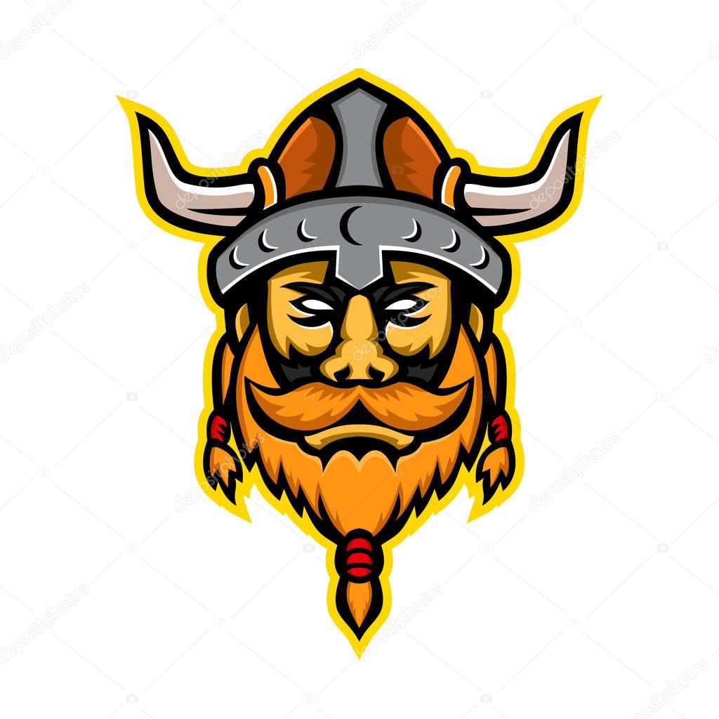 Viking Warrior or Norse Raider Head Mascot