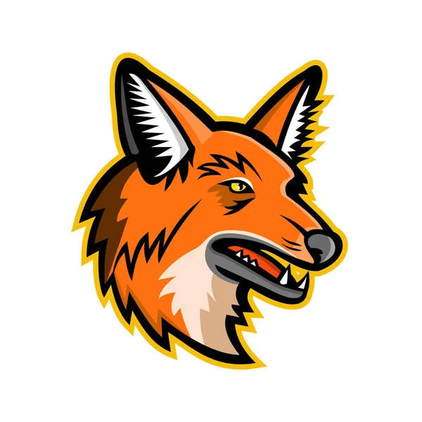 Maned Wolf Mascot — Stock Vector