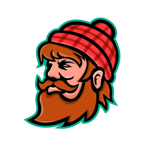 Paul Bunyan Lumberjack Mascot — Stock Vector