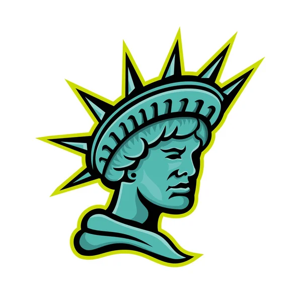Lady Liberty of Libertas mascotte — Stockvector