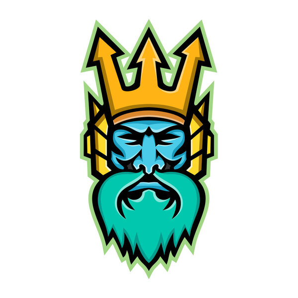Poseidon Greek God Mascot