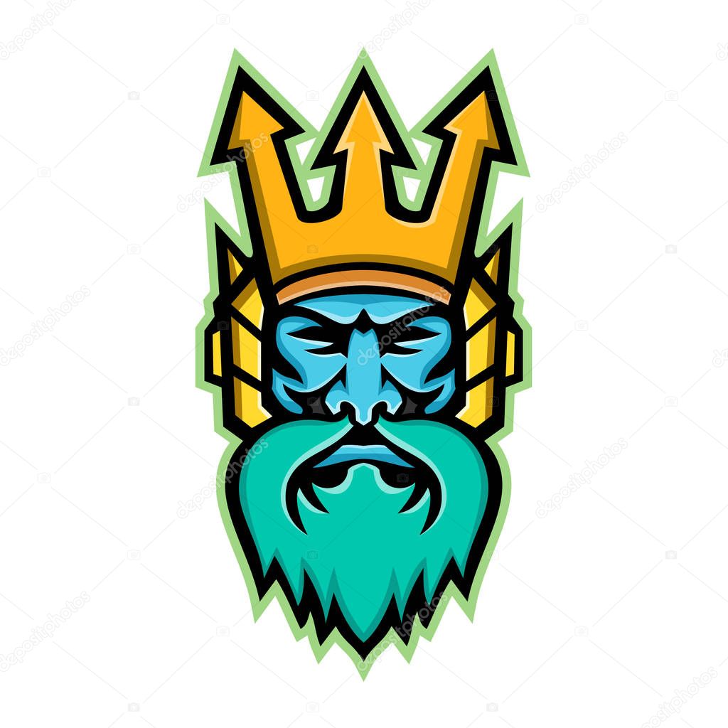 Poseidon Greek God Mascot