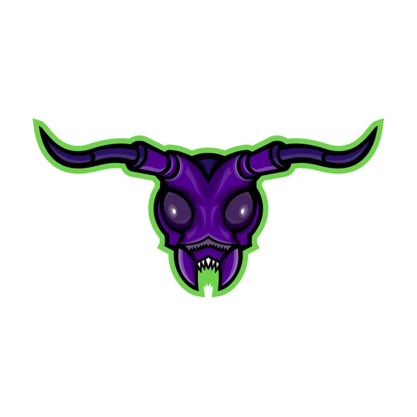 Lång – horned Beetle maskot — Stock vektor
