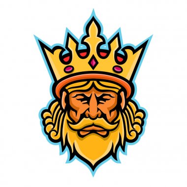 King With Crown Mascot clipart