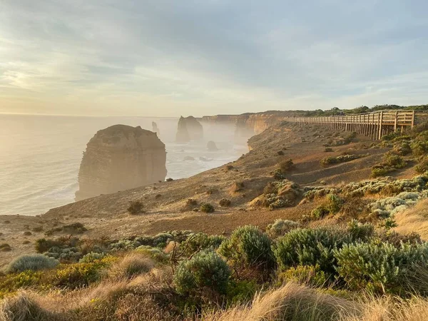 Foto Tolv Apostlarna Kalksten Staplar Port Campbell National Park Great — Stockfoto