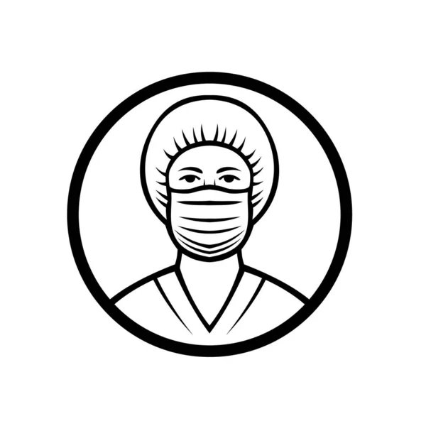 전문가 간호사 의료계 필수적 노동자의 흉상에 Llustration Medical Professional Doctor — 스톡 벡터