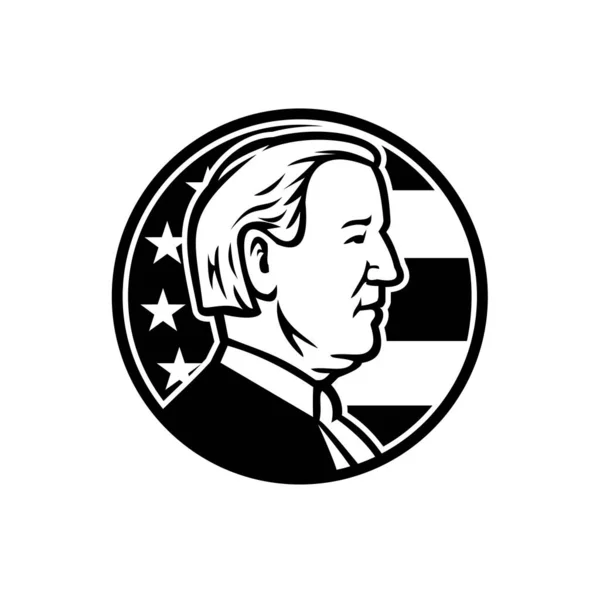 Mascota Blanca Negra Ilustración Del Candidato Presidencial Estadounidense Para Las — Vector de stock
