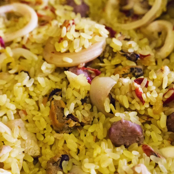 Paella in close up — Stock Photo, Image