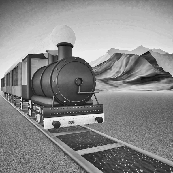 Locomotive of steam train — Stock Photo, Image