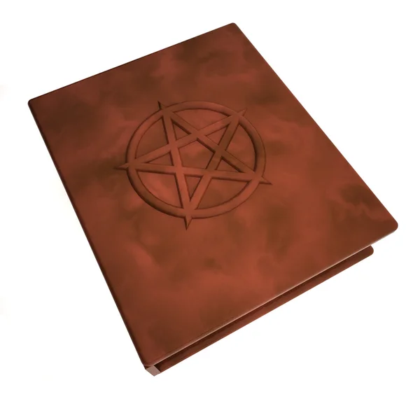 Kniha s Pentagram přes obal — Stock fotografie