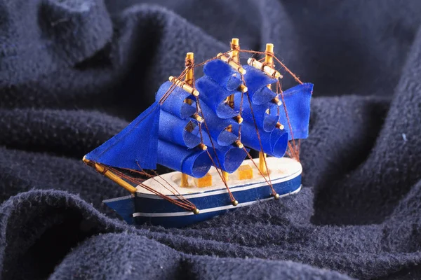 Sailing ship in a blue sea — Stock Photo, Image