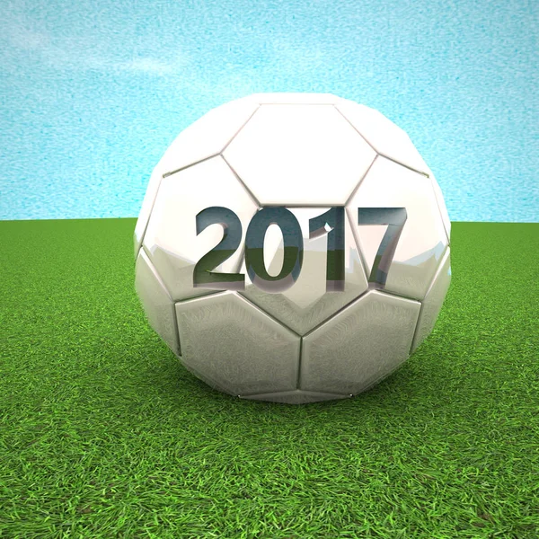Soccer ball for year 2017 — Stock Photo, Image