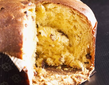Panettone içinde yakın çekim