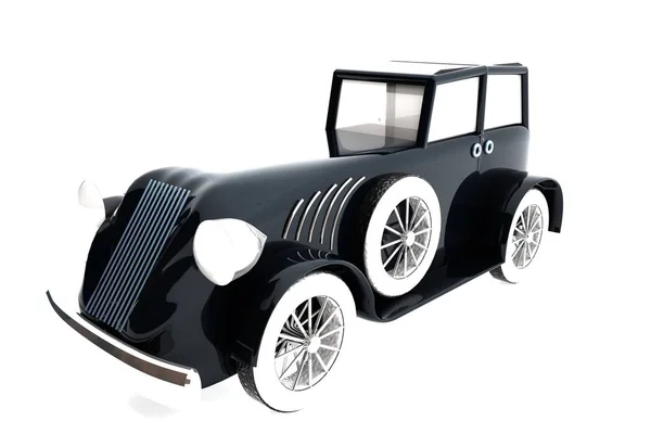 Beyaz arka plan üzerinde eski model araba — Stok fotoğraf