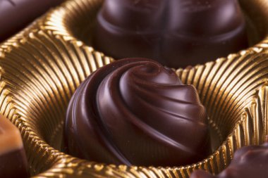 Çikolatalı pralin yakın çekim