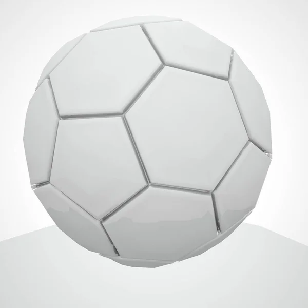 Bola de futebol sobre fundo branco — Fotografia de Stock