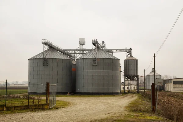 Agricultural silos in full view