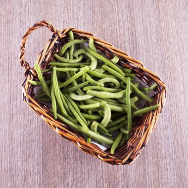 Sepette yeşil fasulye