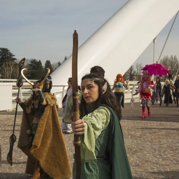 Alecomics cosplayers för kommersiella — Stockfoto