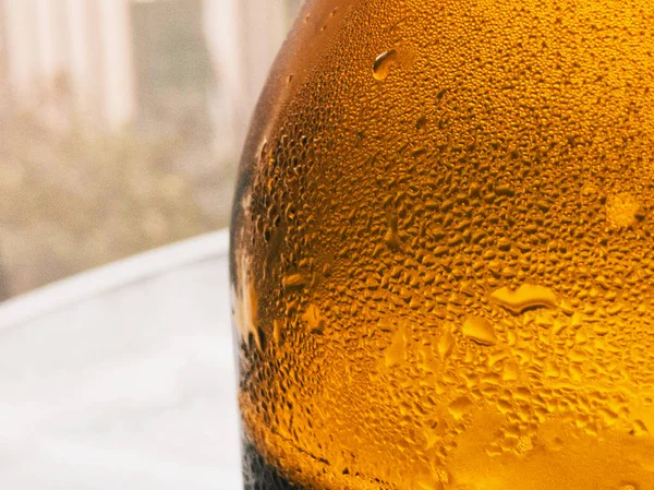 Beer bottle in close up — Stock Photo, Image