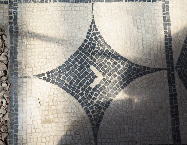 Mosaico romano no chão da villa — Fotografia de Stock