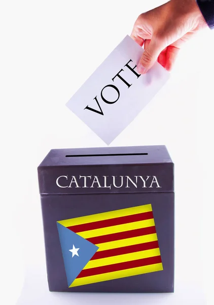 Catalan Urn for vote — Stock Photo, Image