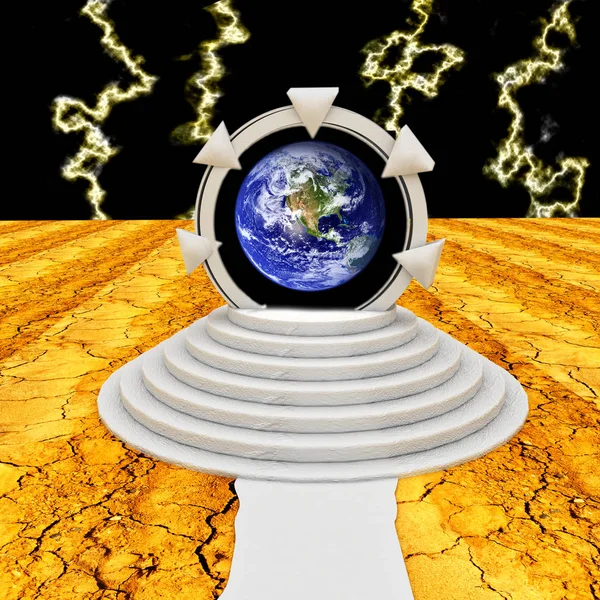 Earth in a dimensional portal — Stock Photo, Image