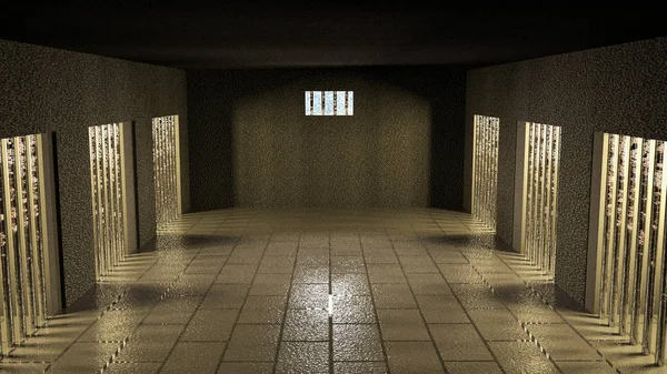 Jailhouse met cellen — Stockfoto