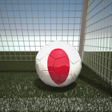 Futbol Japonya bayrağı ile