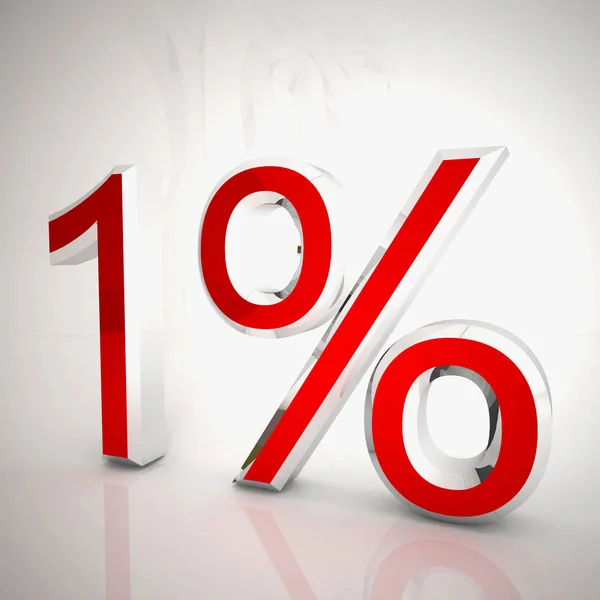 1 per cent — Stock Photo, Image