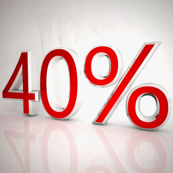 40 per cent — Stock Photo, Image