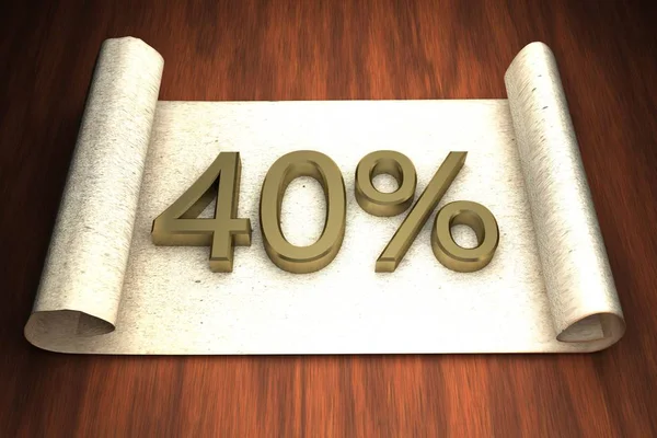 40 per cent — Stock Photo, Image