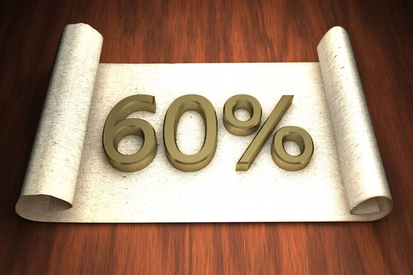 60 per cent — Stock Photo, Image