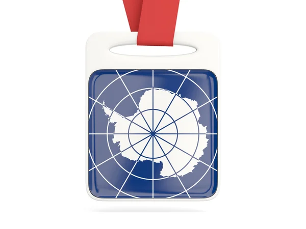 Flagge der Antarktis, quadratische Karte — Stockfoto