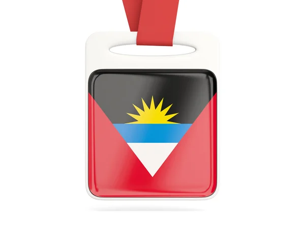 Flag of antigua and barbuda, square card — Stock Photo, Image