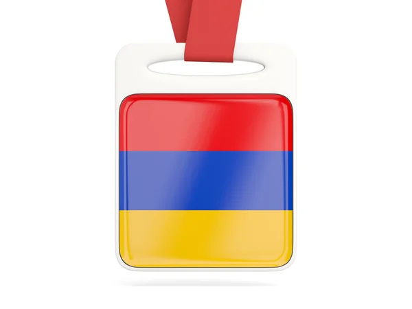 Vlajka z Arménie, náměstí kartu — Stock fotografie