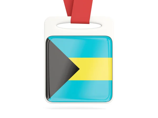 巴哈马，方形卡的旗子 — 图库照片
