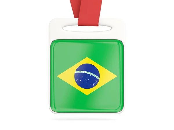Прапор Бразилії, квадратна картка — стокове фото